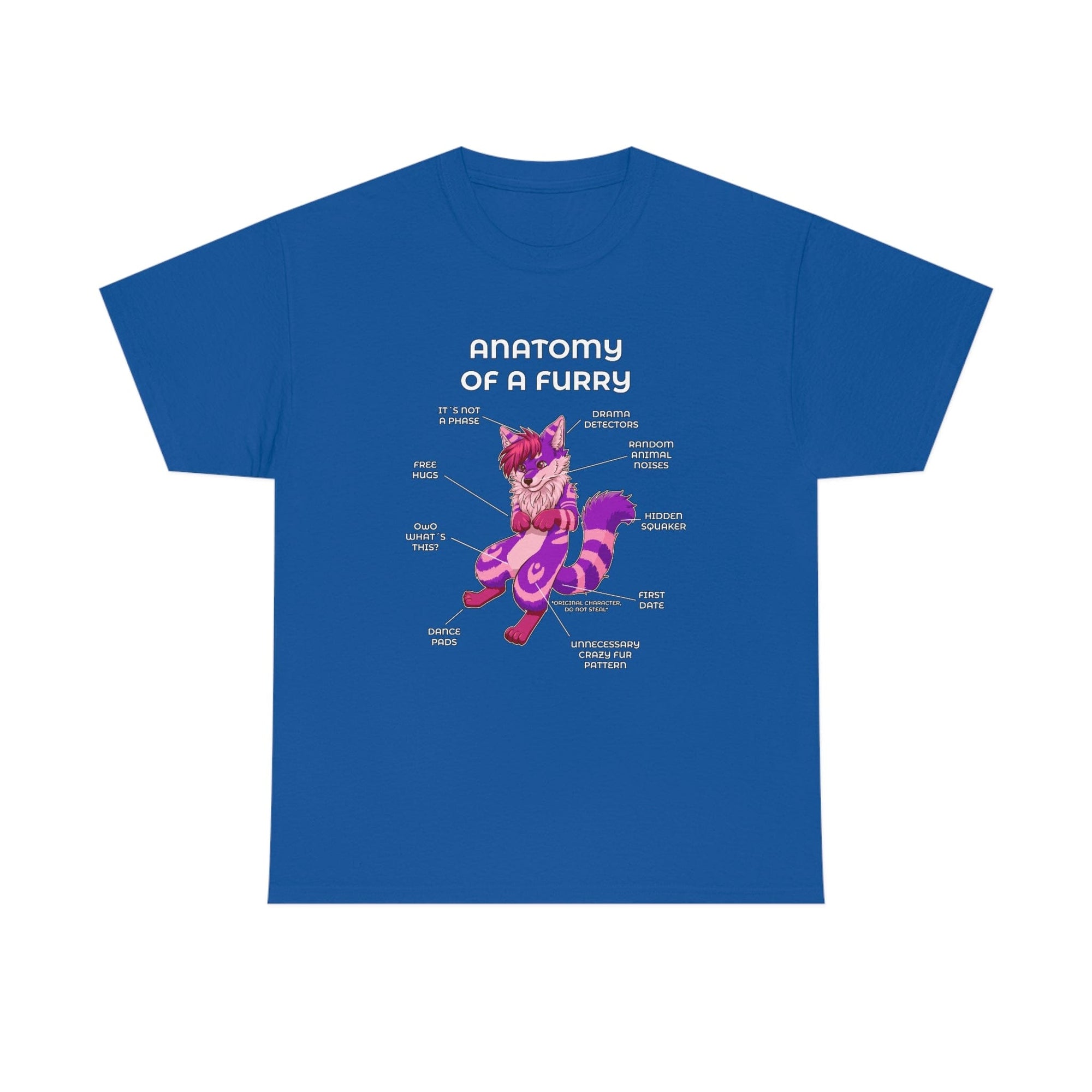 Furry Purple and Pink - T-Shirt T-Shirt Artworktee Royal Blue S 