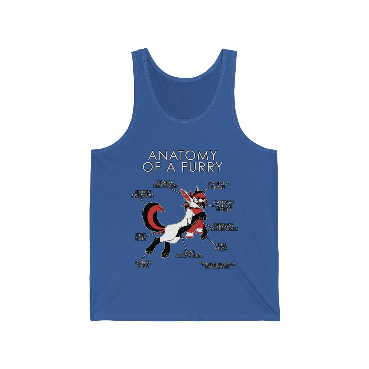 Furry Red - Tank Top Tank Top Artworktee Royal Blue XS 