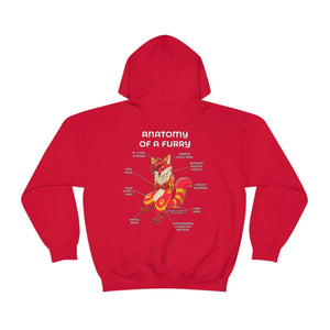 Furry Red and Yellow - Hoodie Hoodie Artworktee Red S 