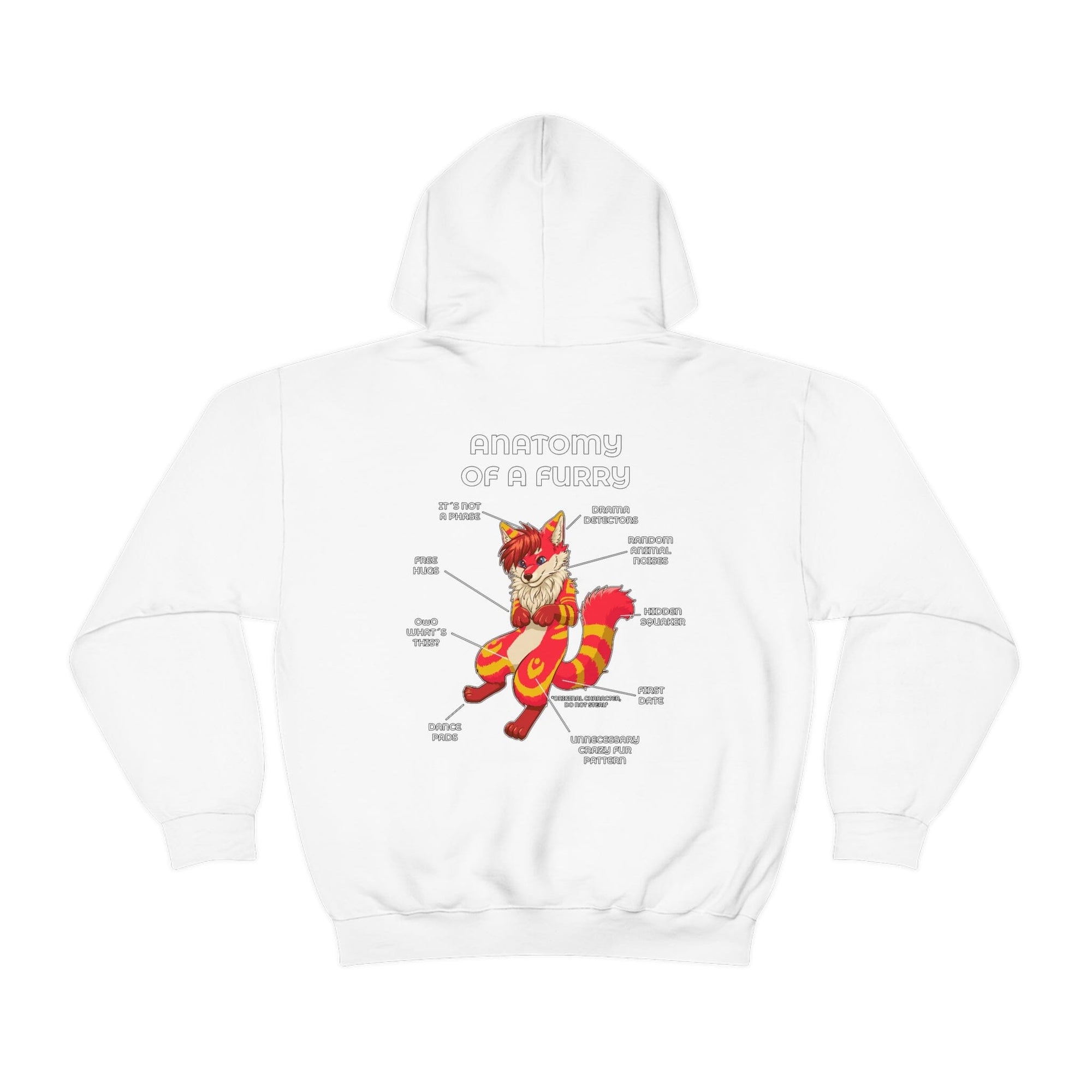 Furry Red and Yellow - Hoodie Hoodie Artworktee White S 