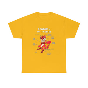 Furry Red and Yellow - T-Shirt T-Shirt Artworktee Gold S 