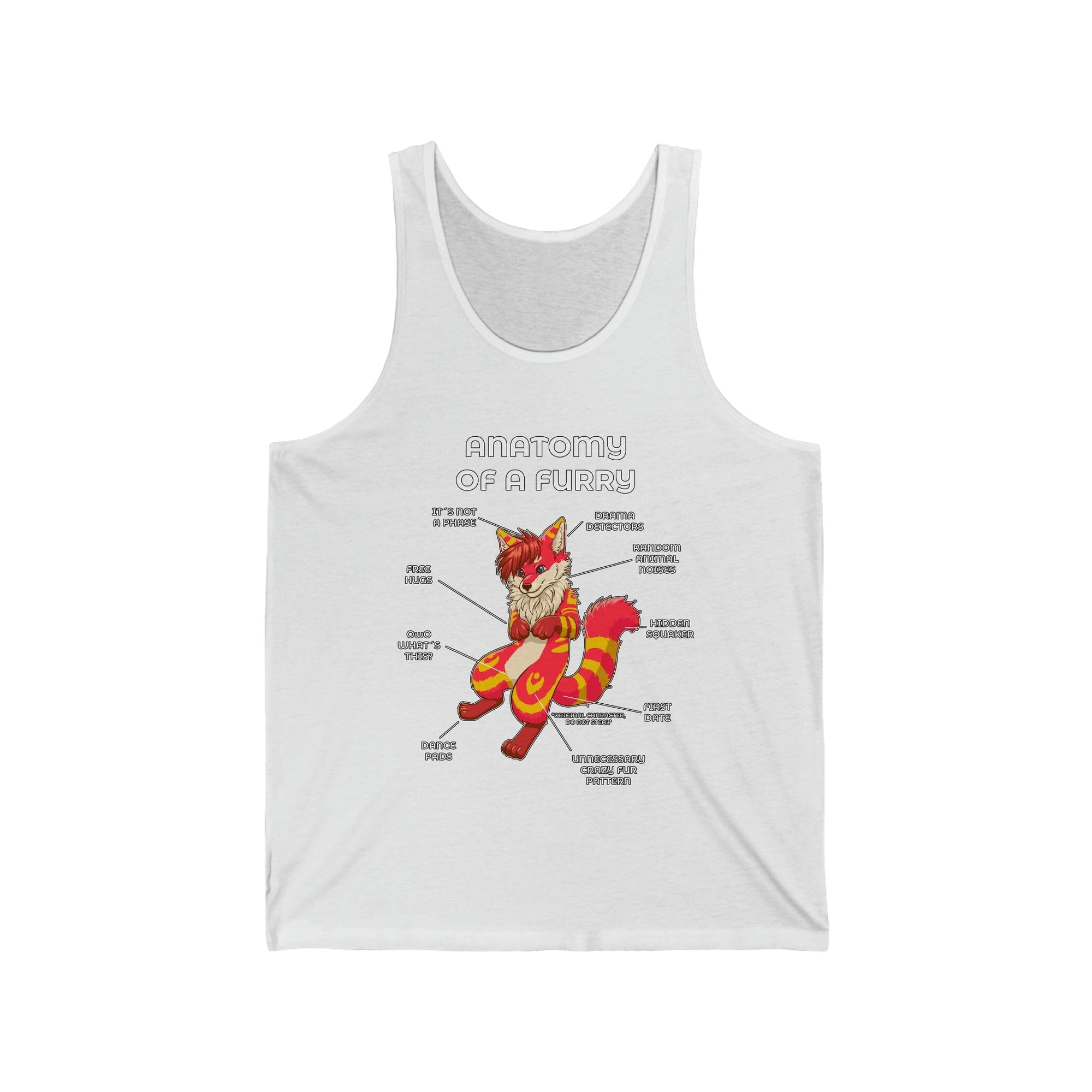 Furry Red and Yellow - Tank Top Tank Top Artworktee White XS 