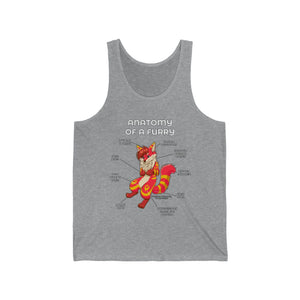 Furry Red and Yellow - Tank Top Tank Top Artworktee Heather XS 