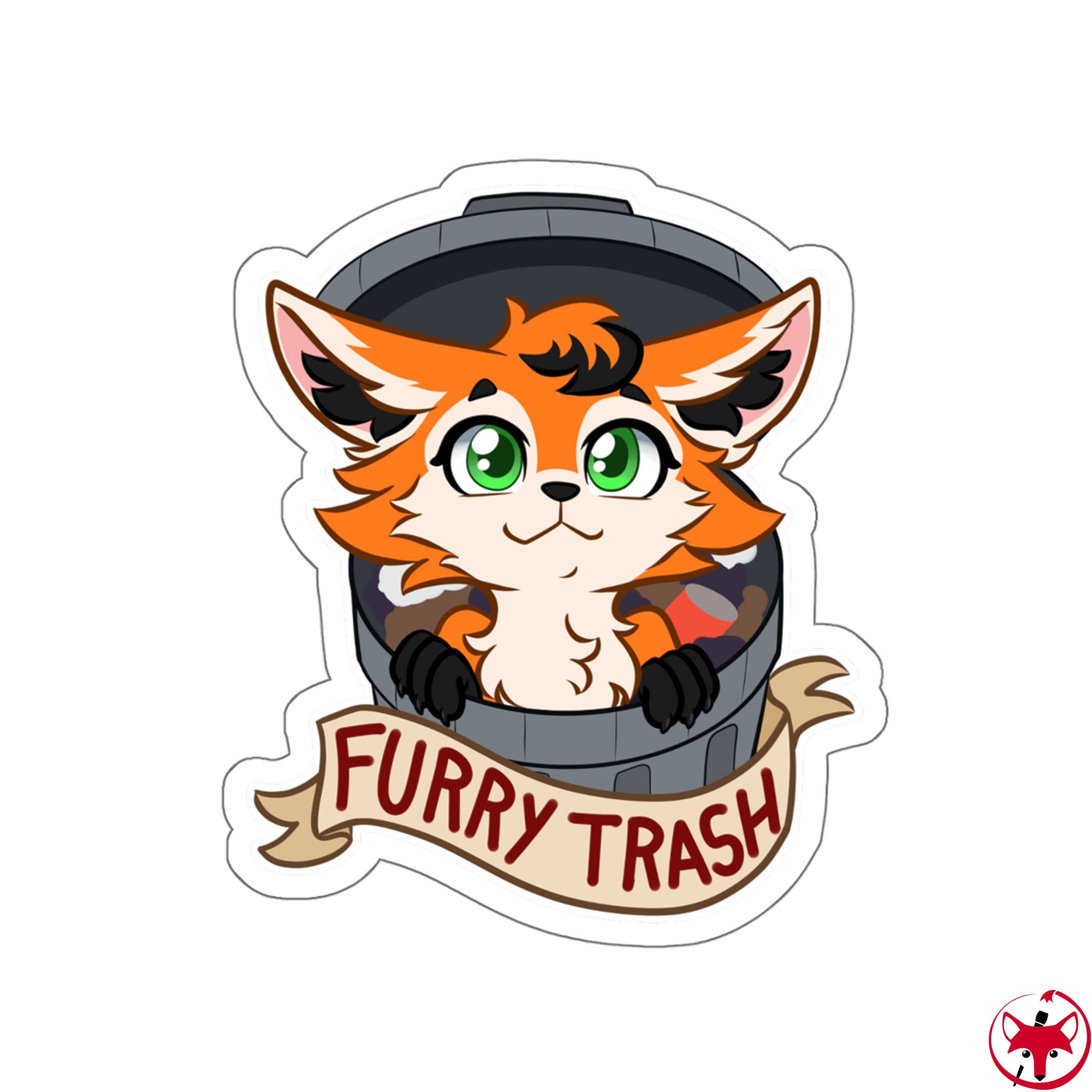 Furry Trash - Sticker Sticker Artworktee 