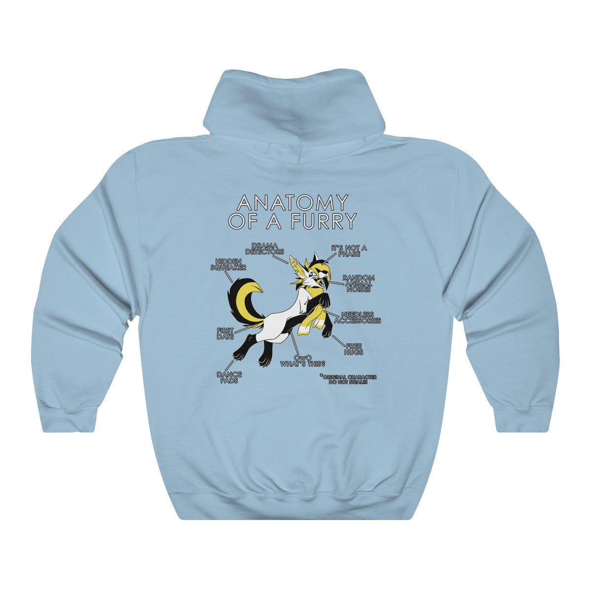 Furry Yellow - Hoodie Hoodie Artworktee Light Blue S 