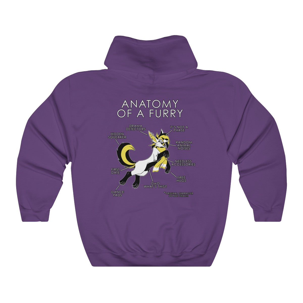 Furry Yellow - Hoodie Hoodie Artworktee Purple S 