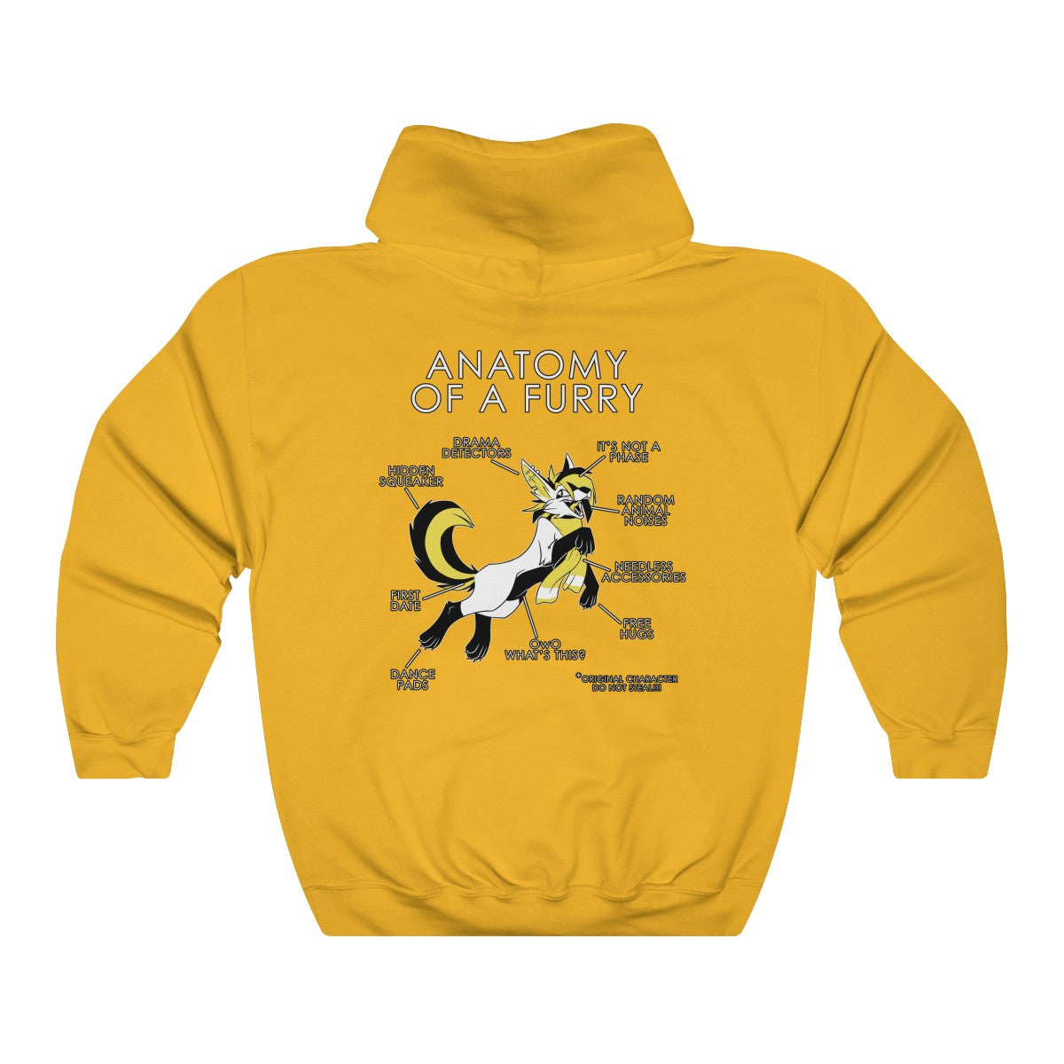 Furry Yellow - Hoodie Hoodie Artworktee Gold S 