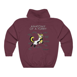 Furry Yellow - Hoodie Hoodie Artworktee Maroon S 