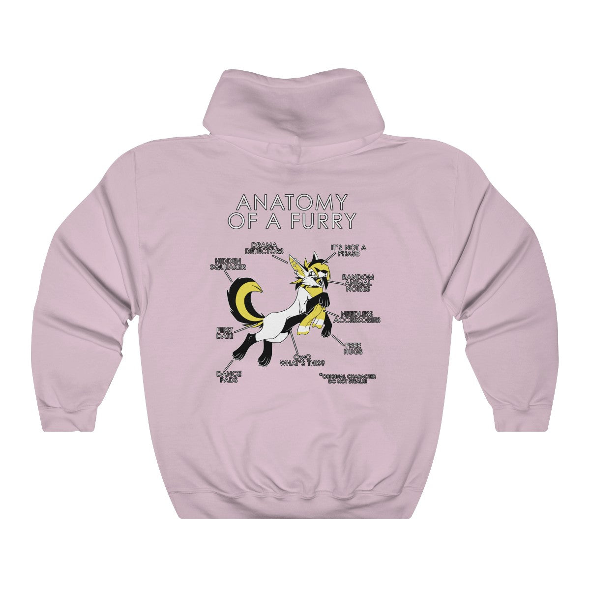 Furry Yellow - Hoodie Hoodie Artworktee Light Pink S 