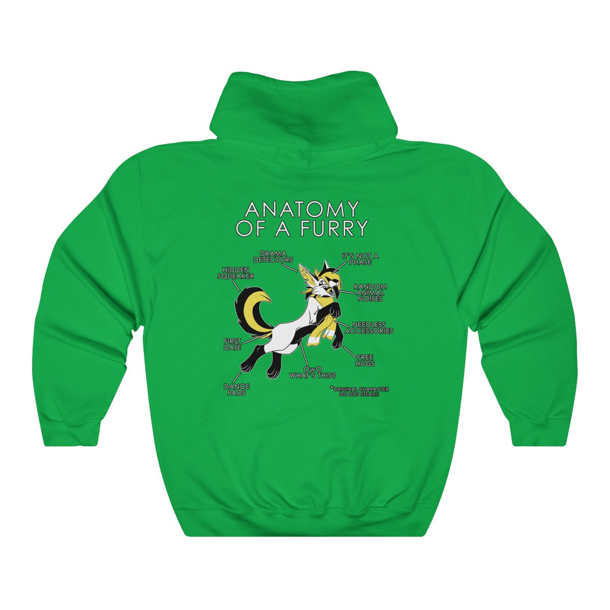 Furry Yellow - Hoodie Hoodie Artworktee Green S 