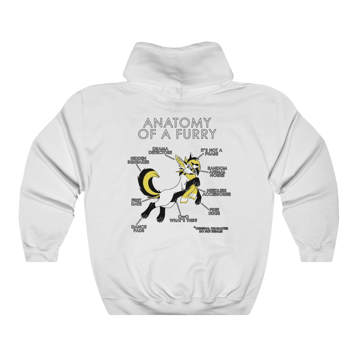 Furry Yellow - Hoodie Hoodie Artworktee White S 