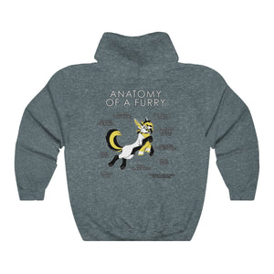 Furry Yellow - Hoodie Hoodie Artworktee Dark Heather S 