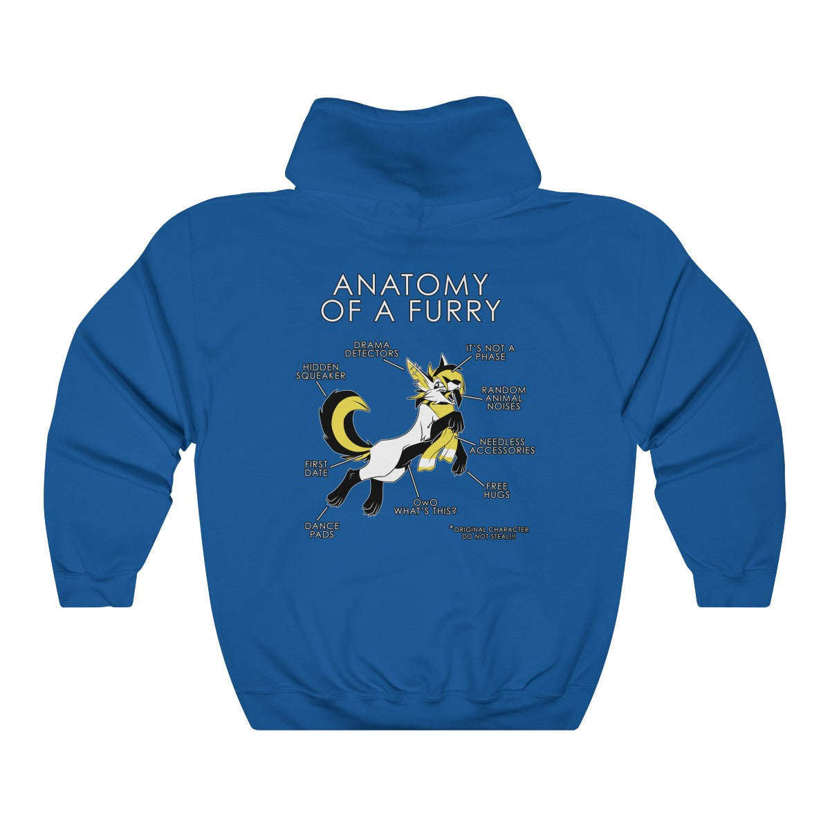 Furry Yellow - Hoodie Hoodie Artworktee Royal Blue S 