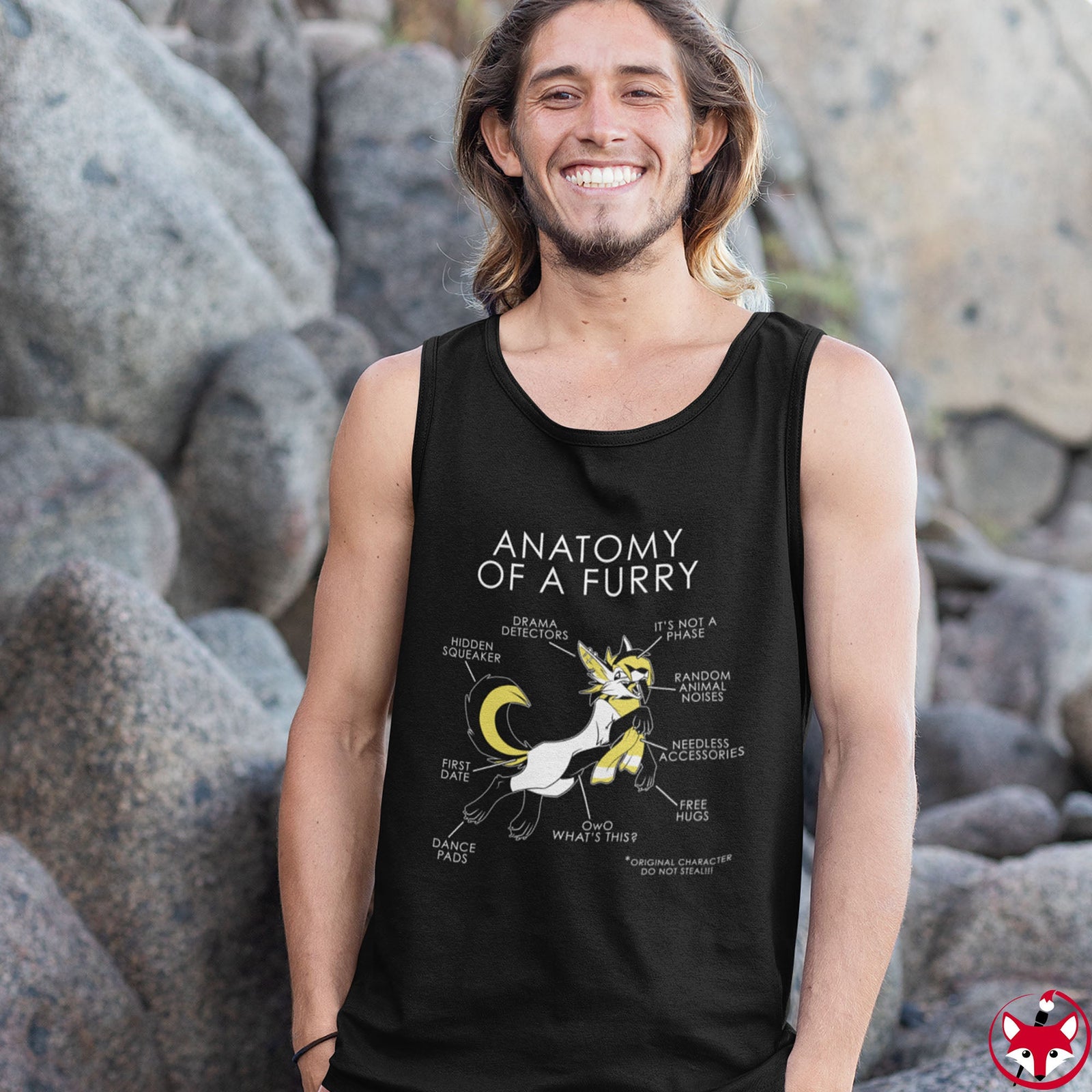 Furry Yellow - Tank Top Tank Top Artworktee 