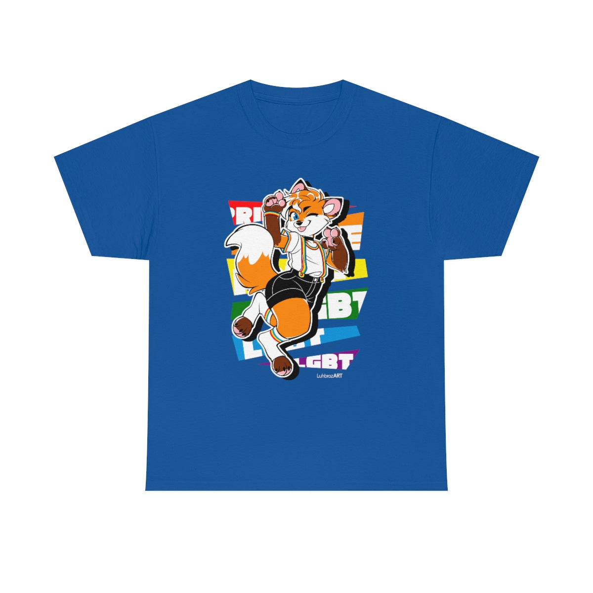 Gay Pride Jessie Fox - T-Shirt T-Shirt Artworktee Royal Blue S 