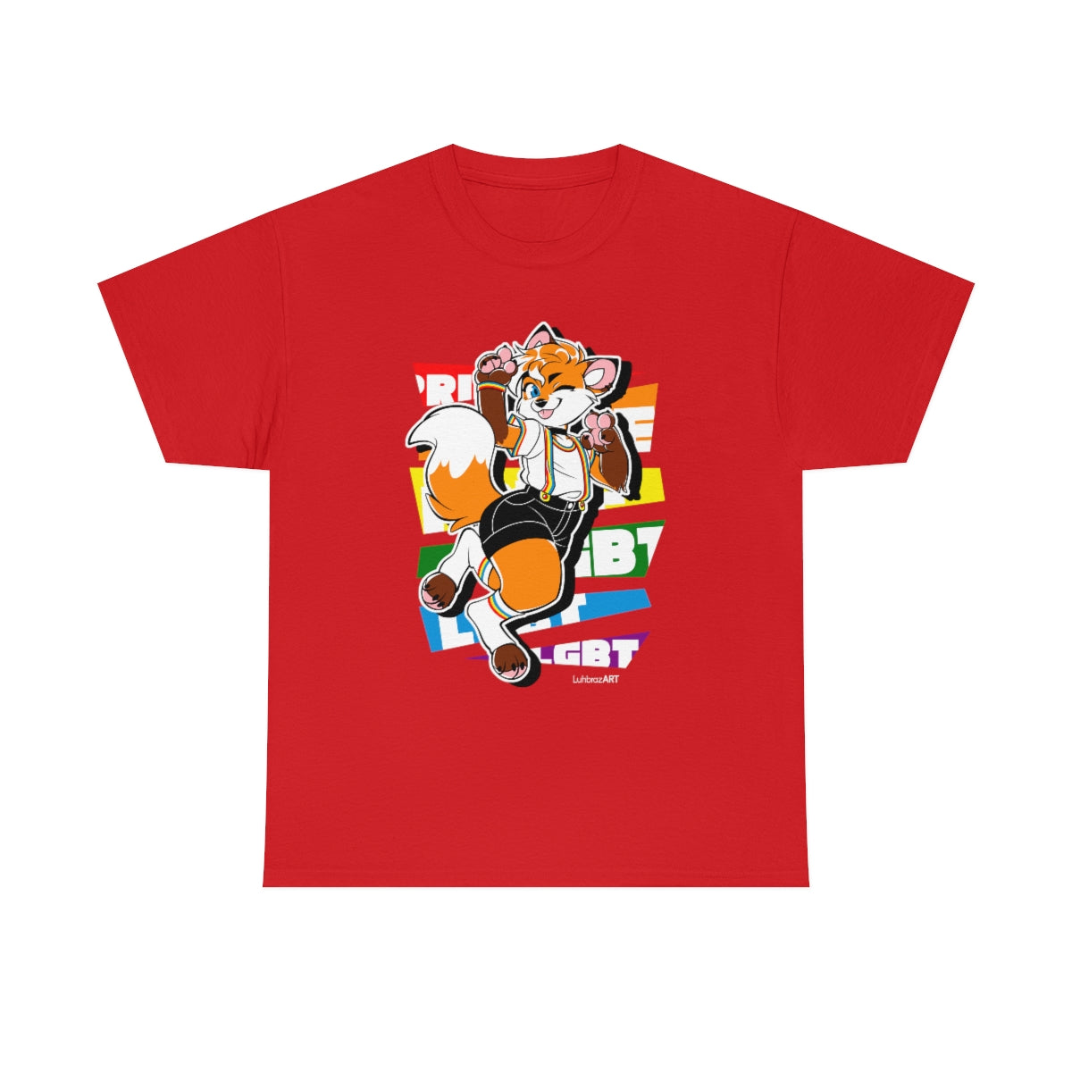 Gay Pride Jessie Fox - T-Shirt T-Shirt Artworktee Red S 