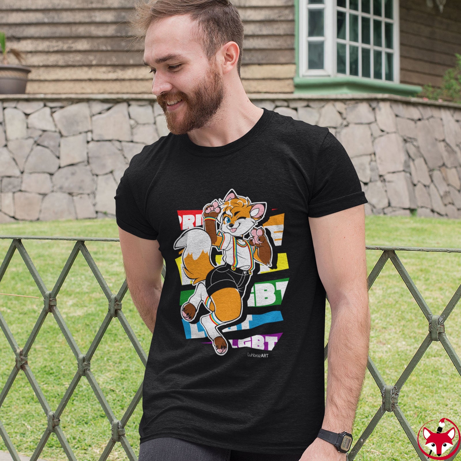 Gay Pride Jessie Fox - T-Shirt T-Shirt Artworktee 