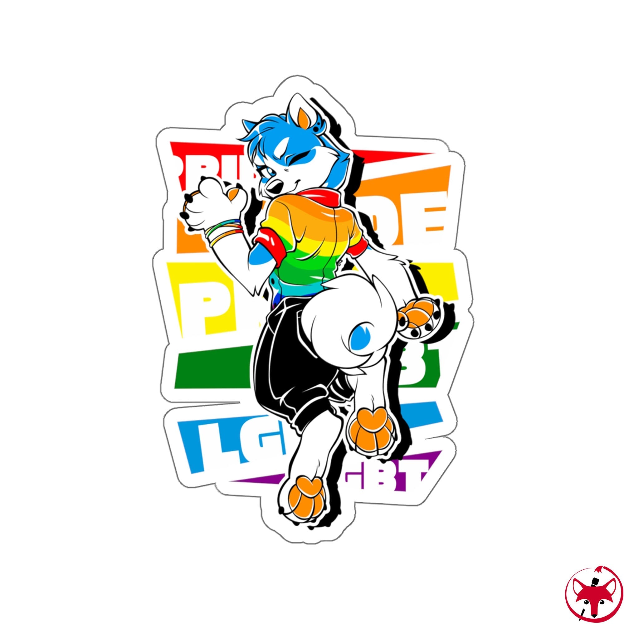 Gay Pride Martin Husky - Sticker Sticker Artworktee 