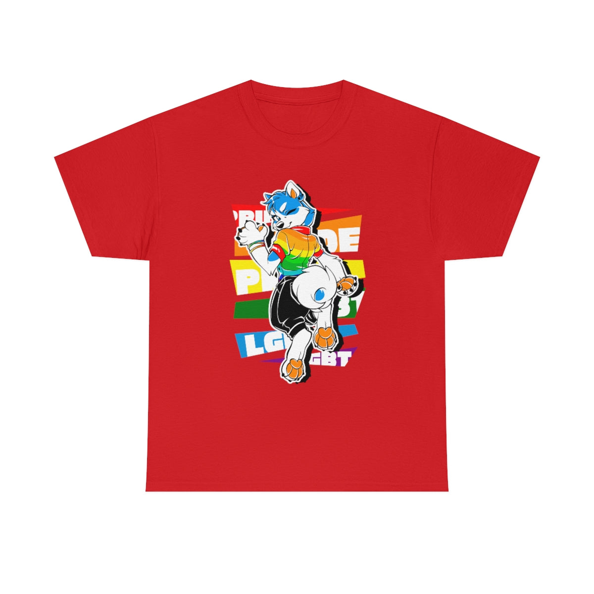 Gay Pride Martin Husky - T-Shirt T-Shirt Artworktee Red S 