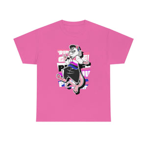 Genderfluid Pride Frankie Opossum - T-Shirt T-Shirt Artworktee Pink S 
