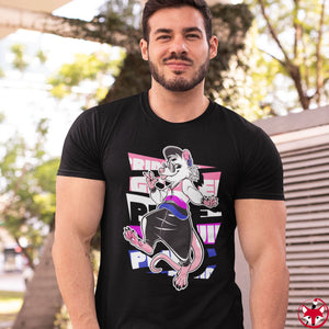 Genderfluid Pride Frankie Opossum - T-Shirt T-Shirt Artworktee 
