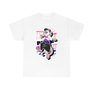 Genderfluid Pride Frankie Opossum - T-Shirt T-Shirt Artworktee White S 