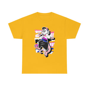 Genderfluid Pride Frankie Opossum - T-Shirt T-Shirt Artworktee Gold S 