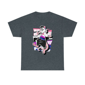 Genderfluid Pride Frankie Opossum - T-Shirt T-Shirt Artworktee Dark Heather S 