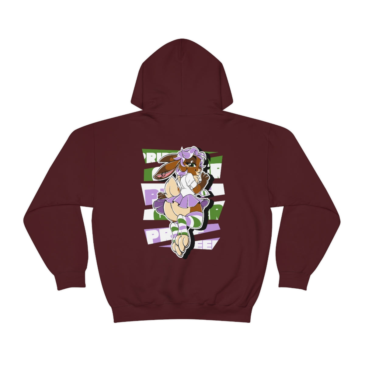 Genderqueer Pride Sky Bunny - Hoodie Hoodie Artworktee Maroon S 