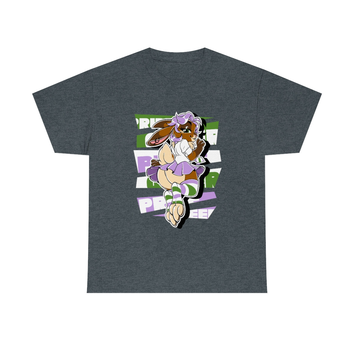 Genderqueer Pride Sky Bunny - T-Shirt T-Shirt Artworktee Dark Heather S 