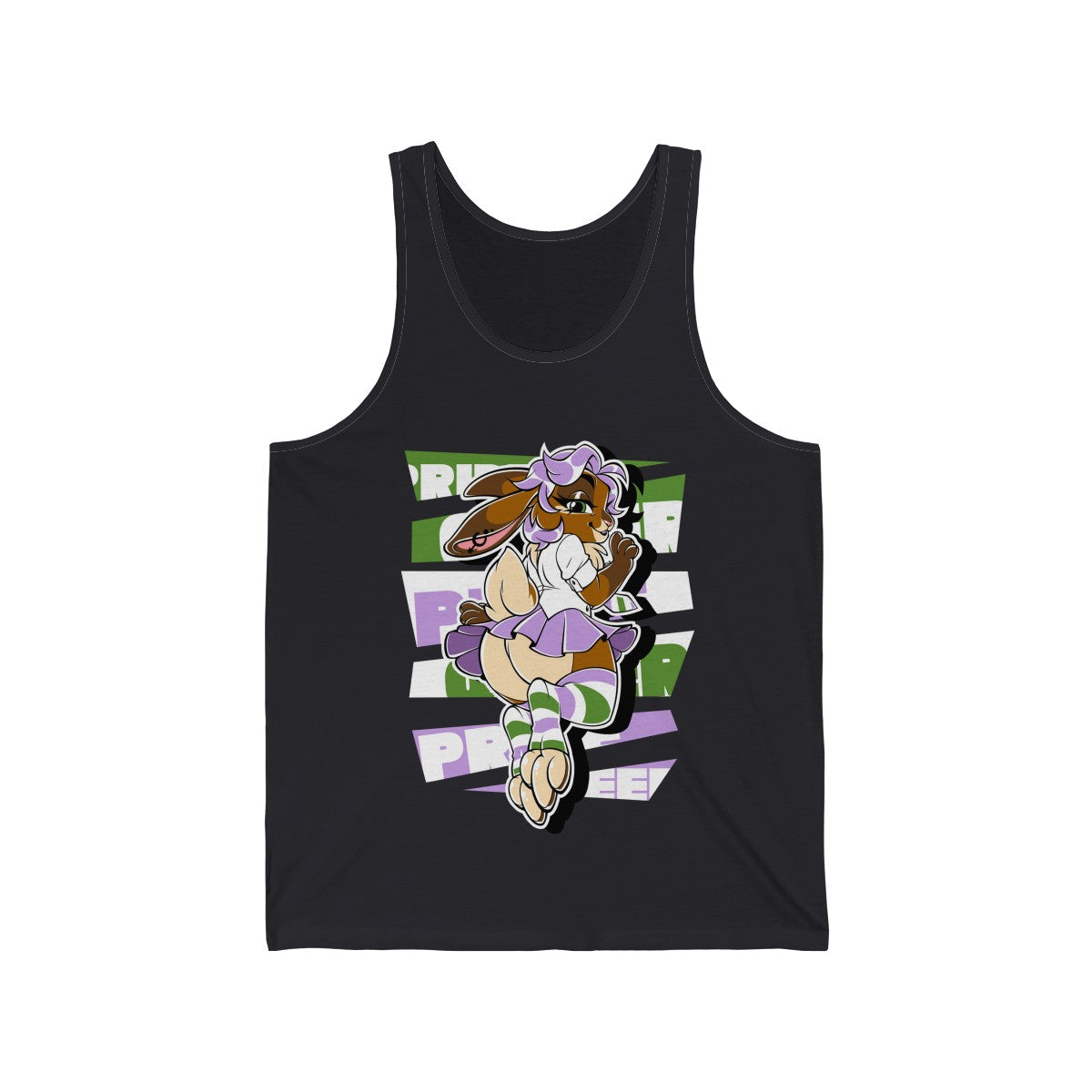 Genderqueer Pride Sky Bunny - Tank Top Tank Top Artworktee Dark Grey XS 