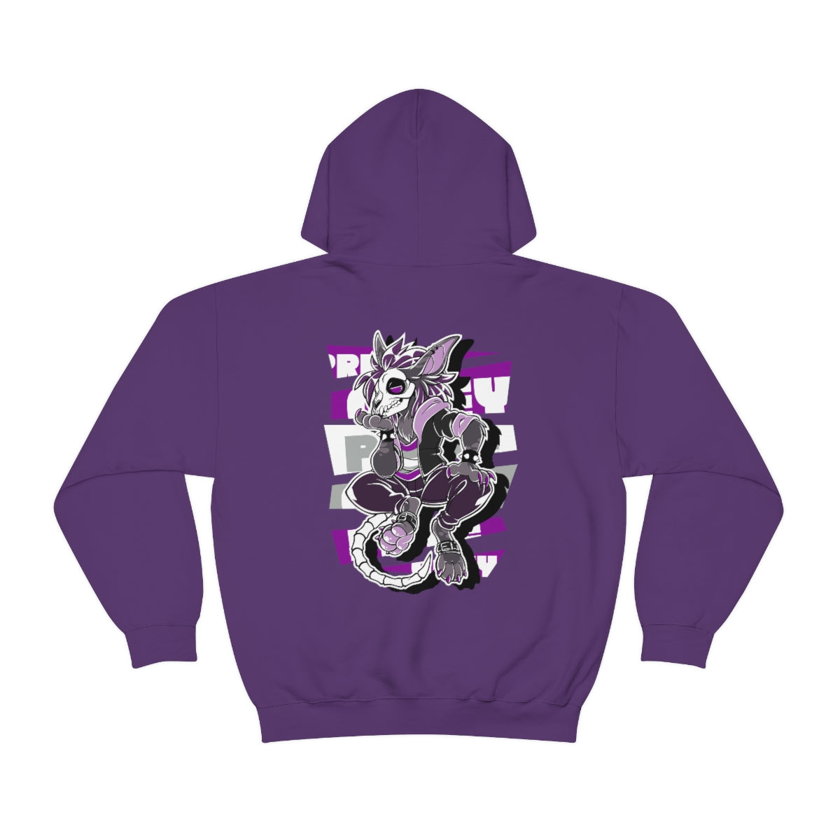 Graysexual Pride Cronan Skully - Hoodie Hoodie Artworktee Purple S 