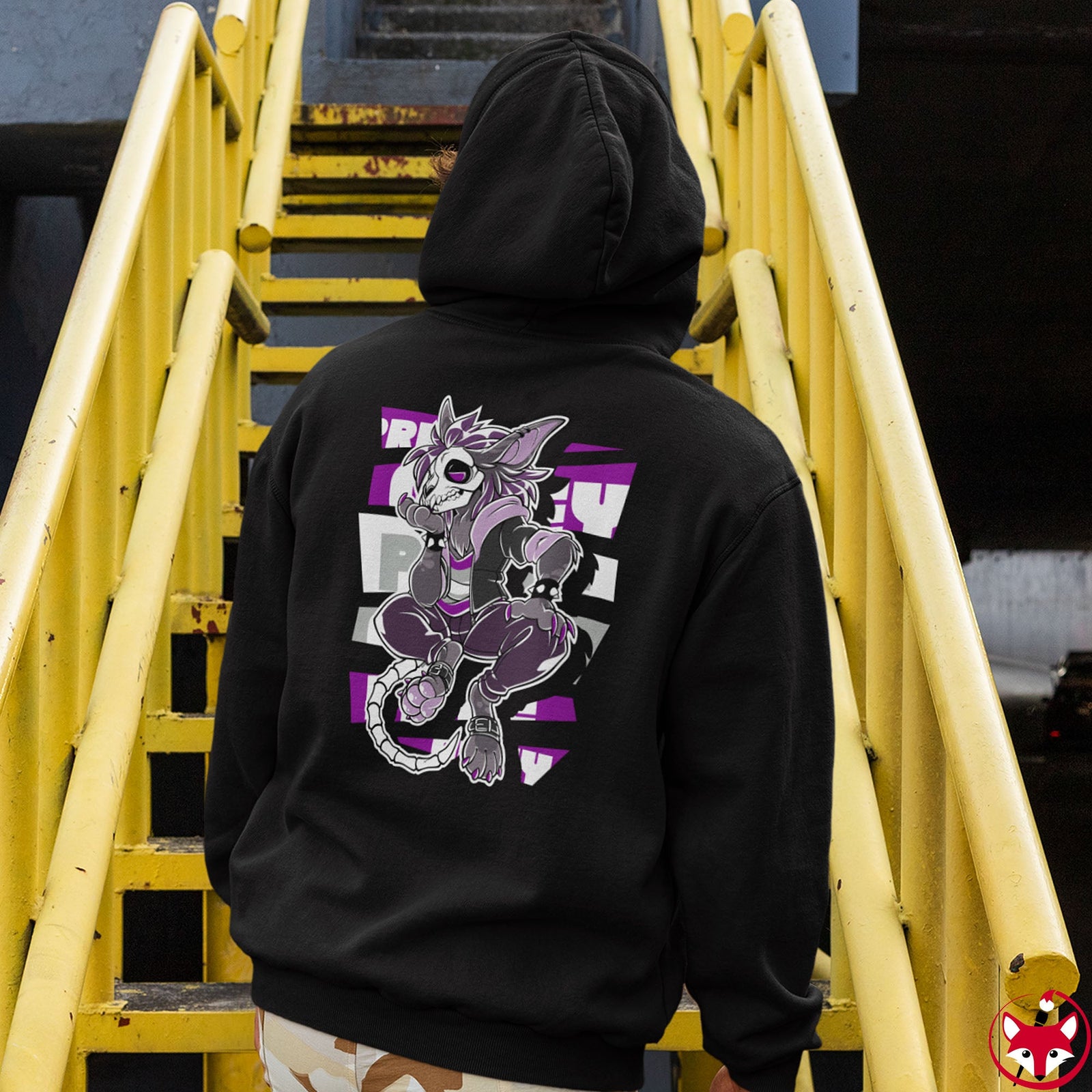 Graysexual Pride Cronan Skully - Hoodie Hoodie Artworktee 