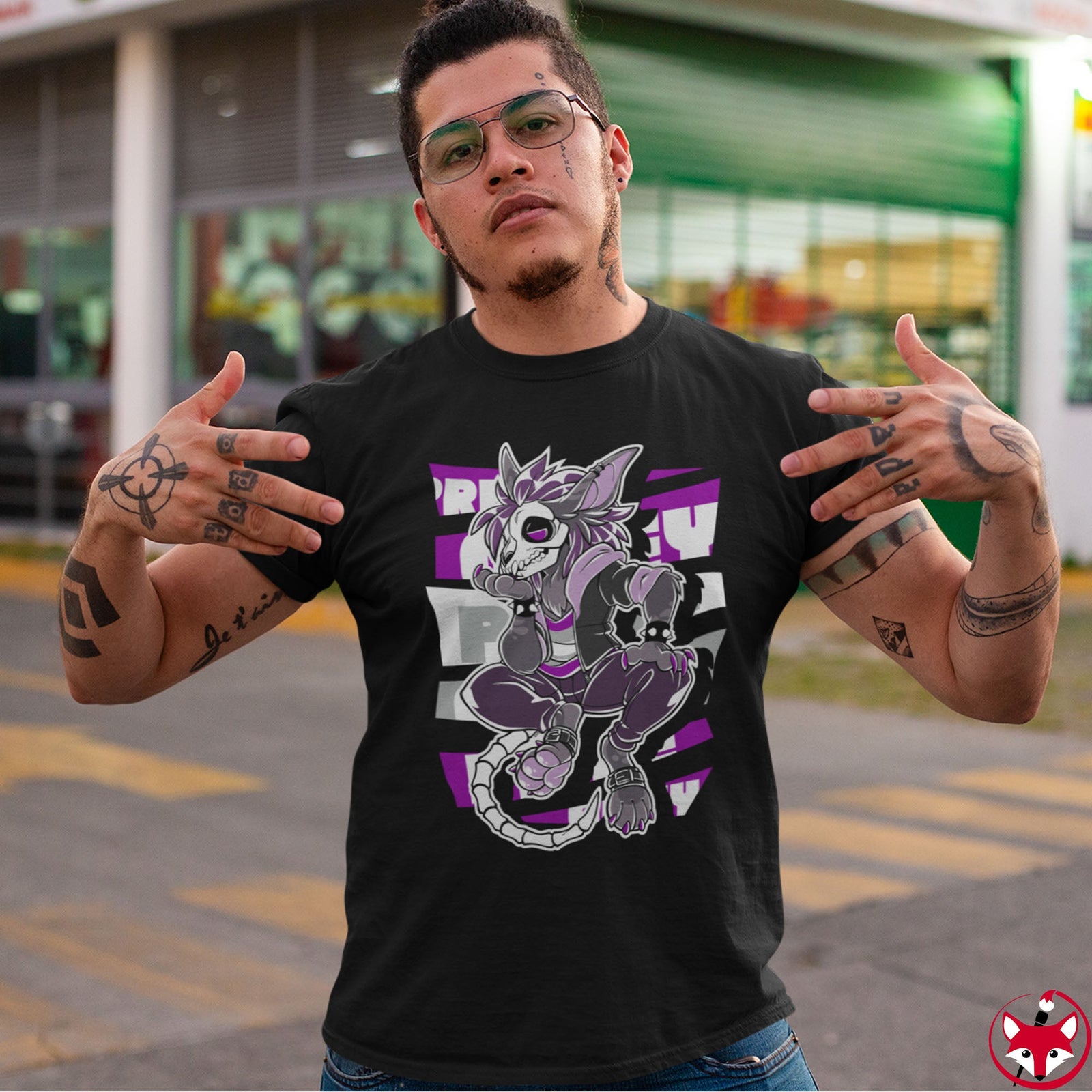 Graysexual Pride Cronan Skully - T-Shirt T-Shirt Artworktee 