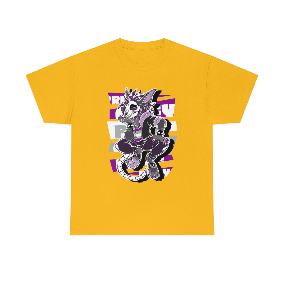 Graysexual Pride Cronan Skully - T-Shirt T-Shirt Artworktee Gold S 