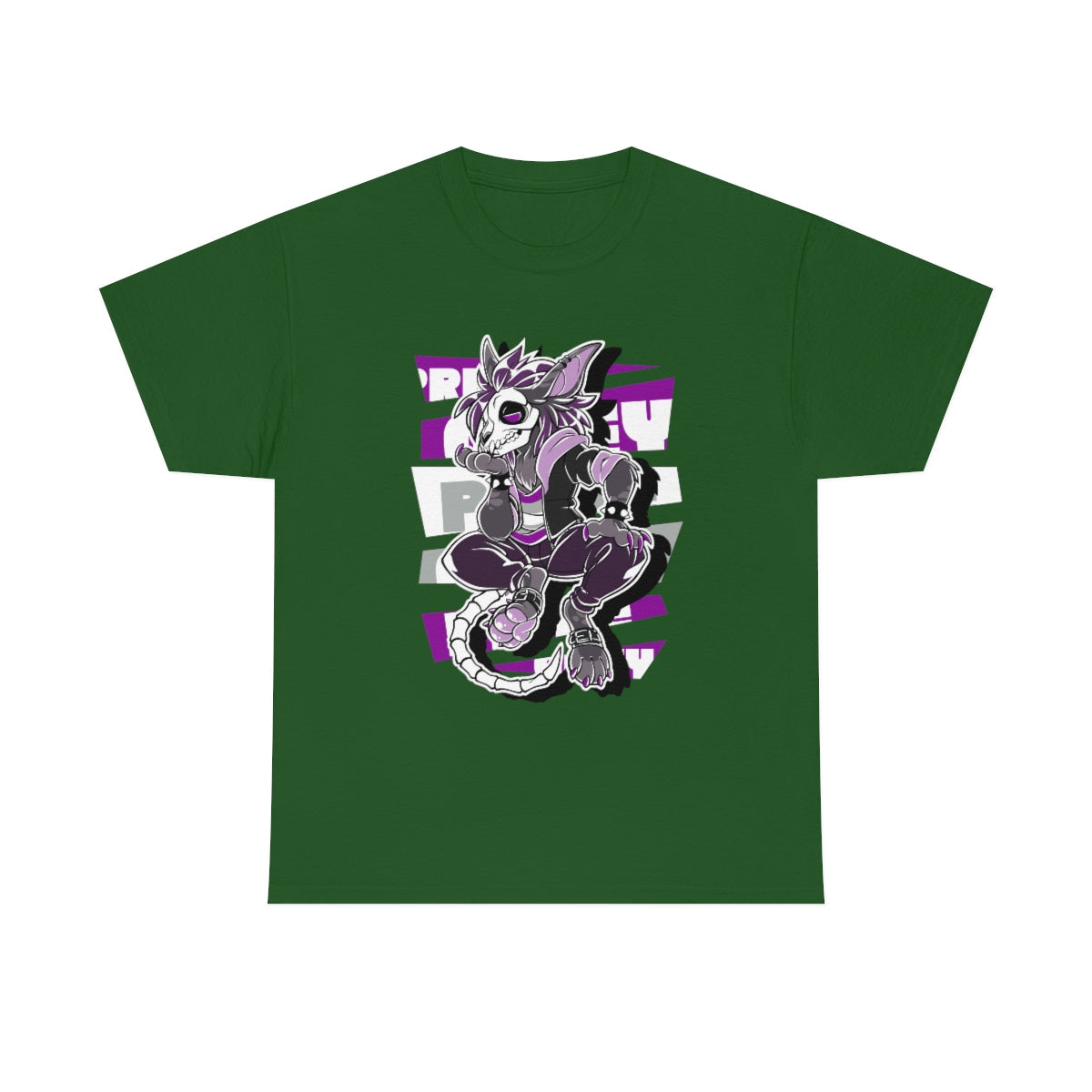 Graysexual Pride Cronan Skully - T-Shirt T-Shirt Artworktee Green S 