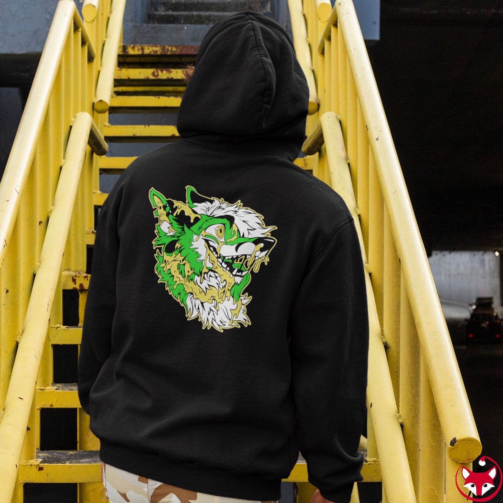 Green and Yellow - Hoodie Hoodie Artworktee 