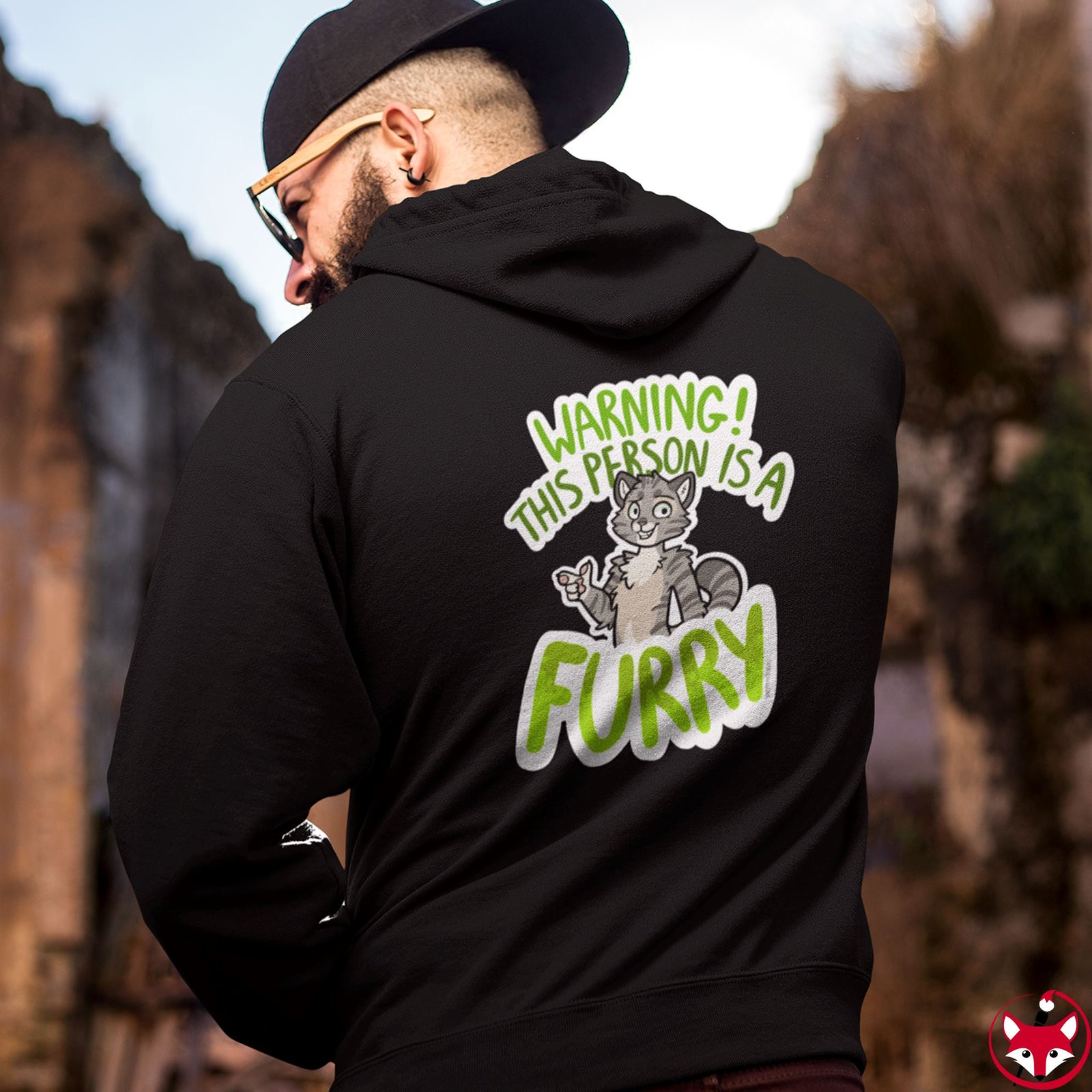 Grey Cat - Hoodie Hoodie Sammy The Tanuki 