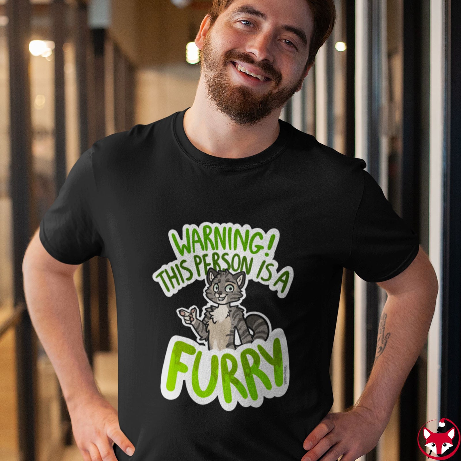 Grey Cat - T-Shirt T-Shirt Sammy The Tanuki 