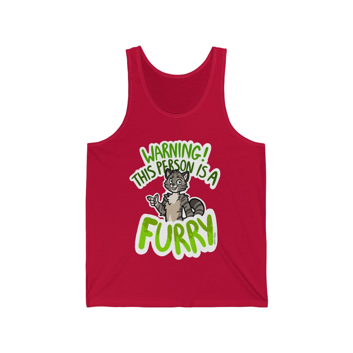 Grey Cat - Tank Top Tank Top Sammy The Tanuki Red XS 