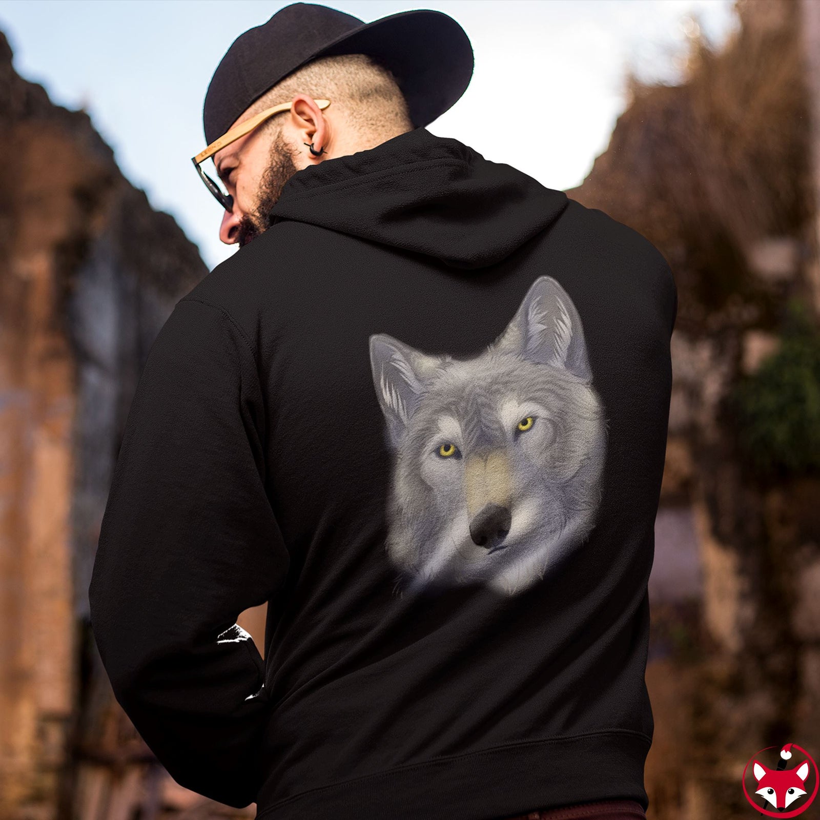 Grey Wolf - Hoodie Hoodie Dire Creatures 