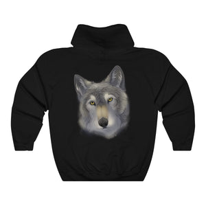 Grey Wolf - Hoodie Hoodie Dire Creatures Black S 