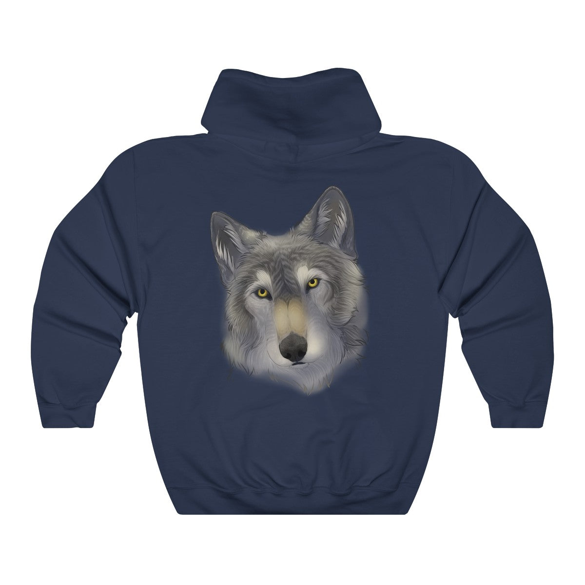 Grey Wolf - Hoodie Hoodie Dire Creatures Navy Blue S 