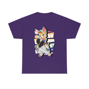 Homoromantic Pride Riley Corgi - T-Shirt T-Shirt Artworktee Purple S 