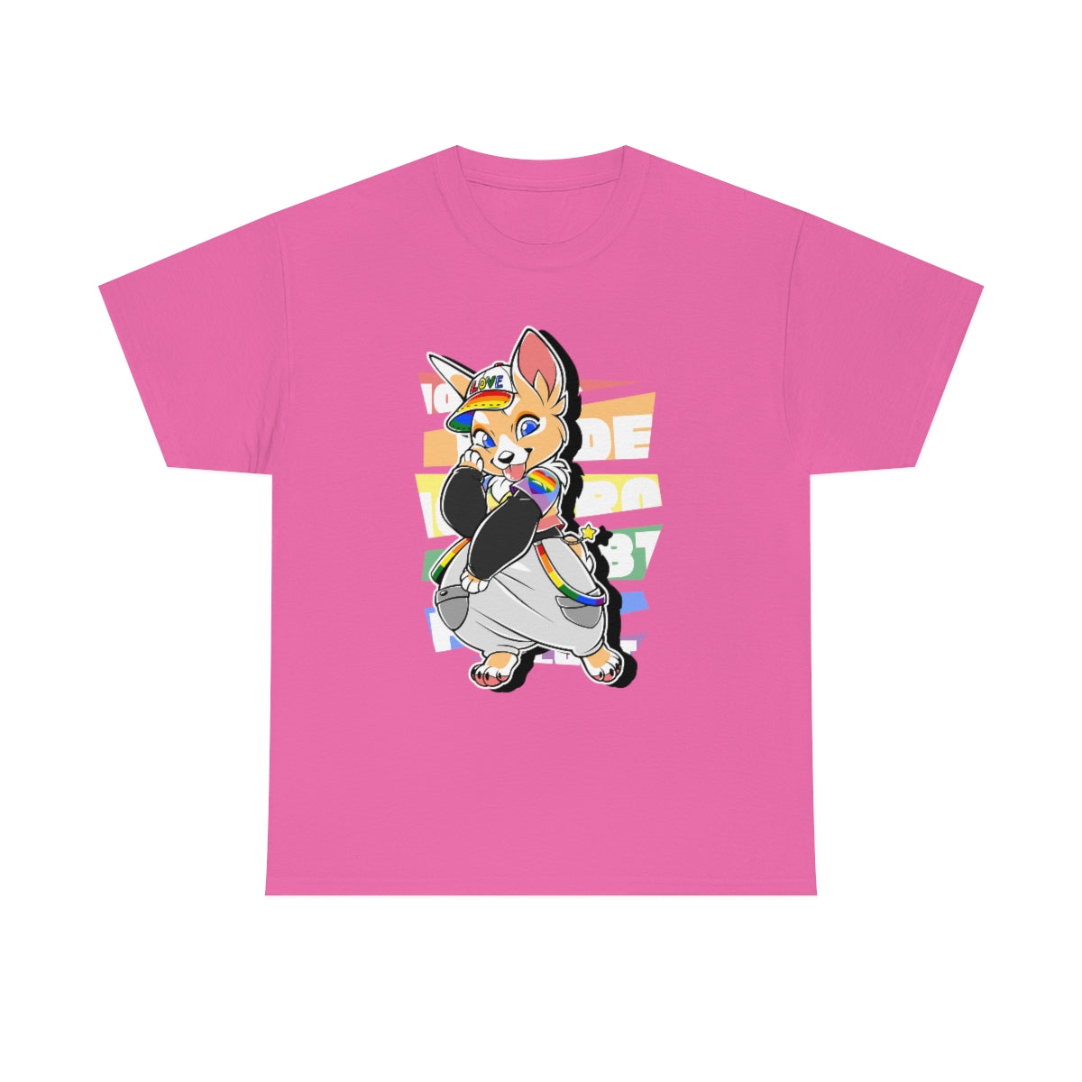 Homoromantic Pride Riley Corgi - T-Shirt T-Shirt Artworktee Pink S 