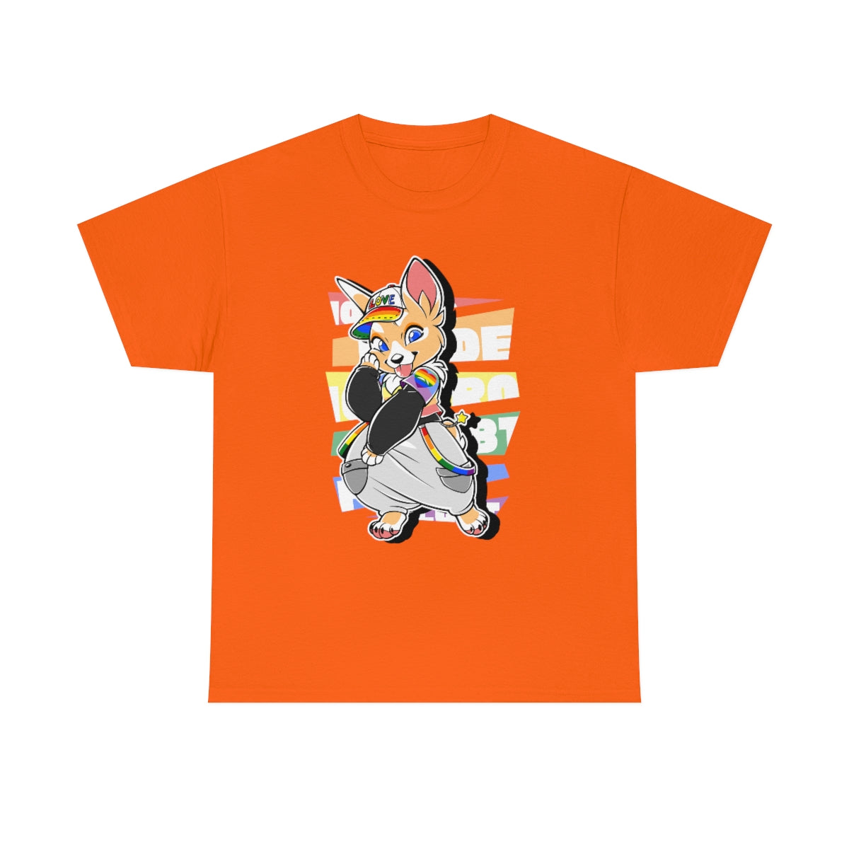 Homoromantic Pride Riley Corgi - T-Shirt T-Shirt Artworktee Orange S 