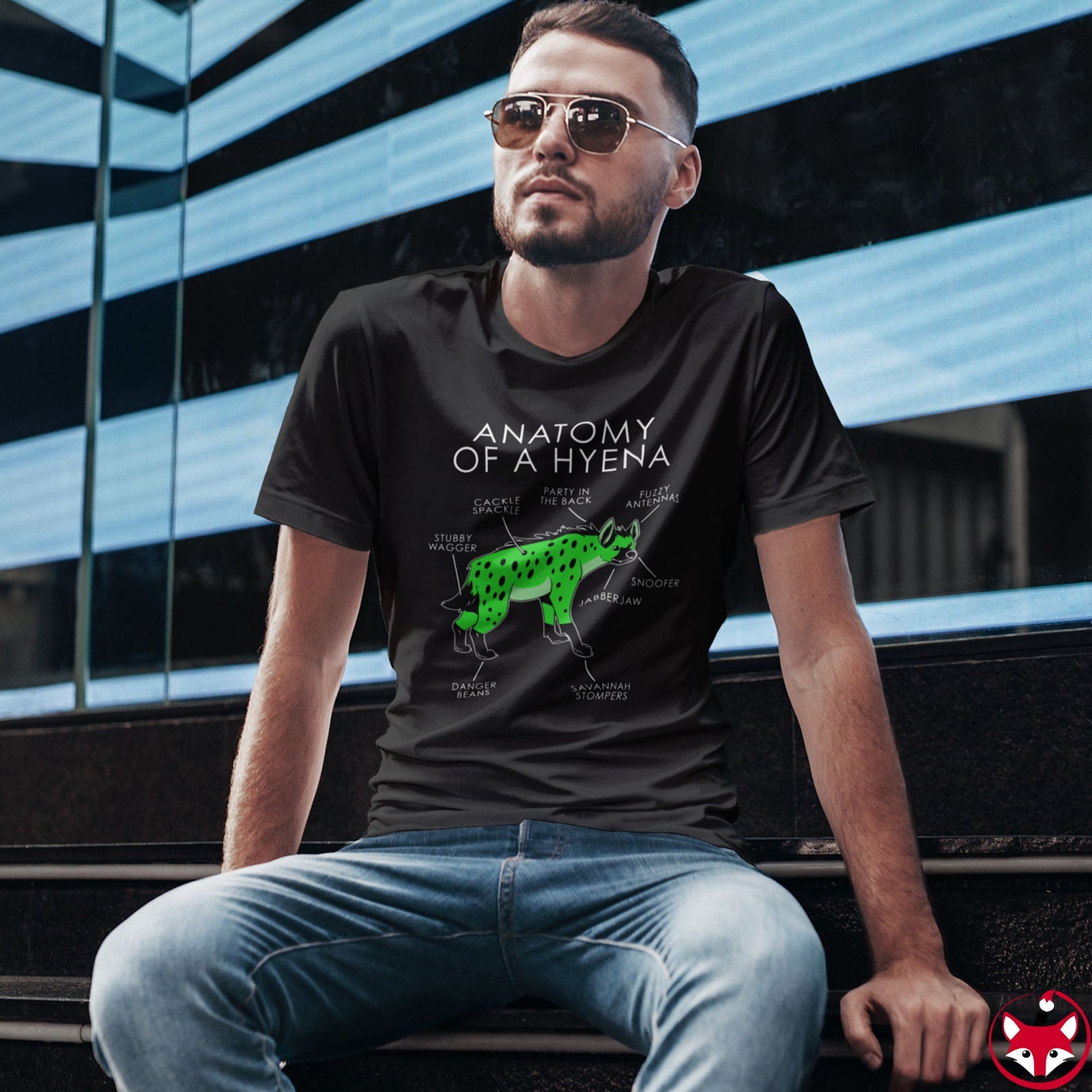 Hyena Green - T-Shirt T-Shirt Artworktee 