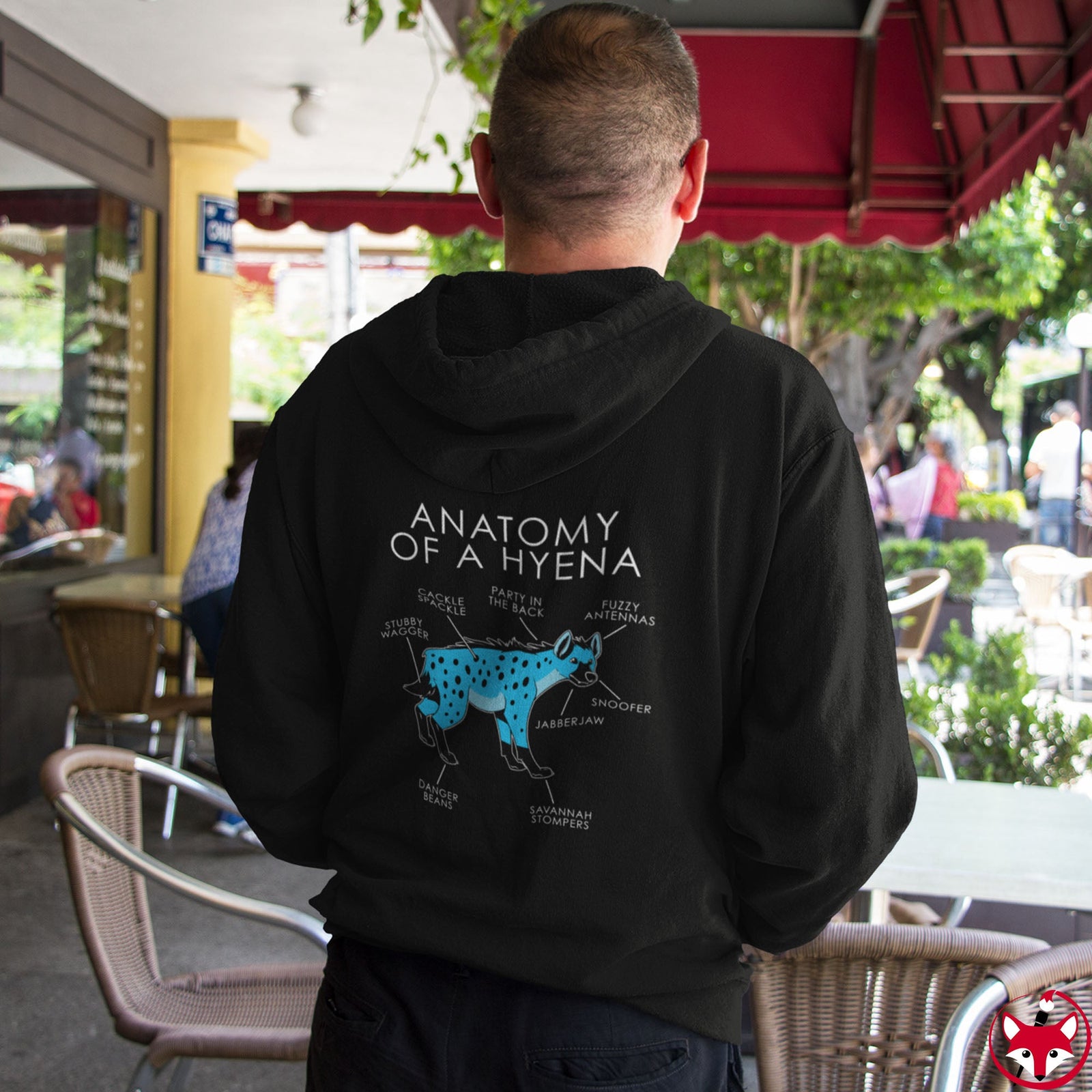 Hyena Light Blue - Hoodie Hoodie Artworktee 