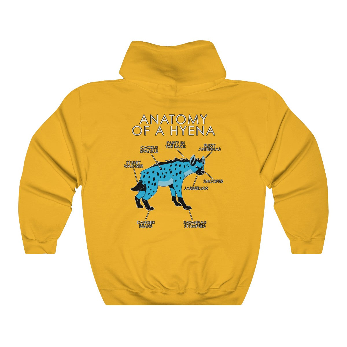 Hyena Light Blue - Hoodie Hoodie Artworktee Gold S 