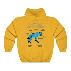 Hyena Light Blue - Hoodie Hoodie Artworktee Gold S 